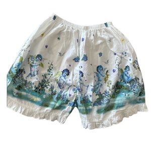 White Angel Print Women's Shorts bloomers XS